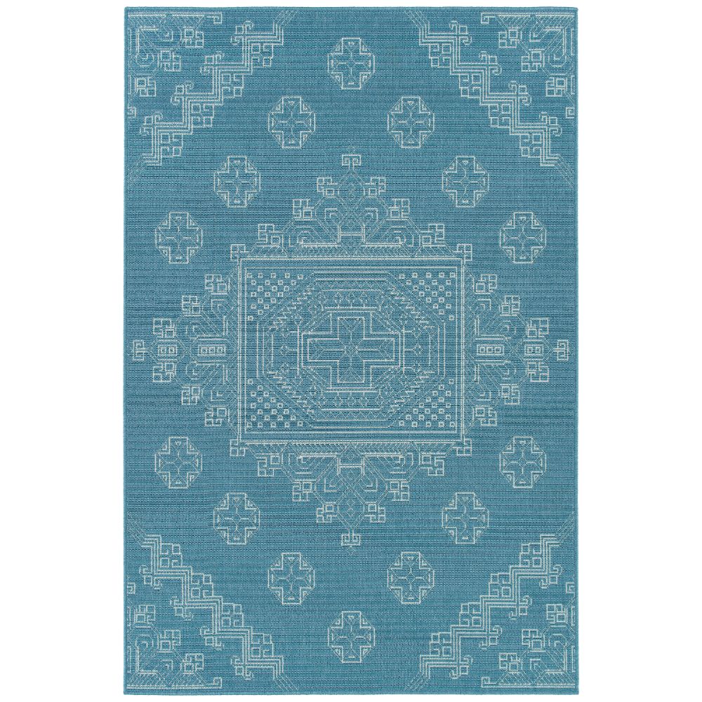 Kaleen Rugs SUN15-79 Sunice Collection 5 ft. X 7 ft. 6 in. Rectangle Rug in Lt Blue/Ivory 