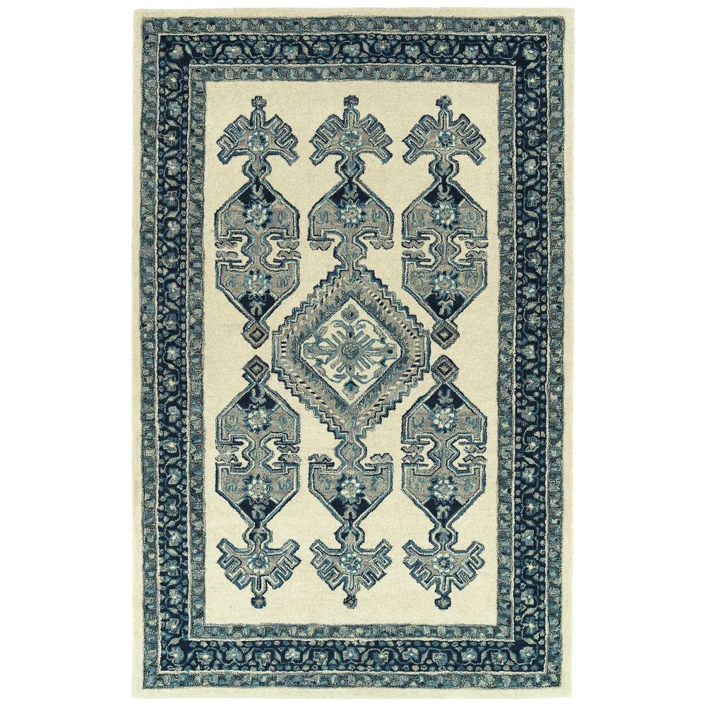 Kaleen Rugs TDC02-01 Charlotte Collection Ivory 18" x 18" Square Residential Indoor Throw Rug