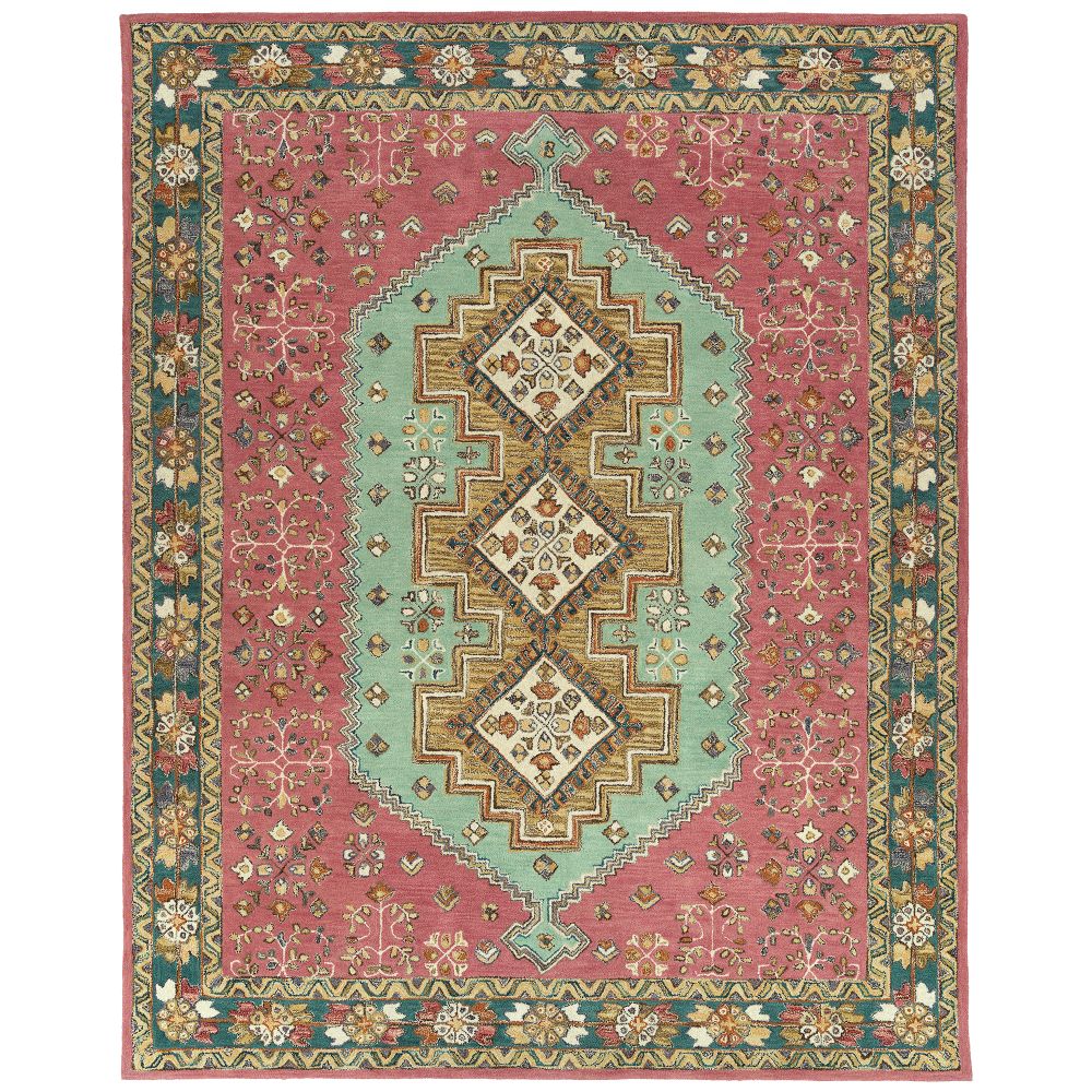 Kaleen Rugs TDC03-92 Charlotte Collection Pink 18" x 18" Square Residential Indoor Throw Rug