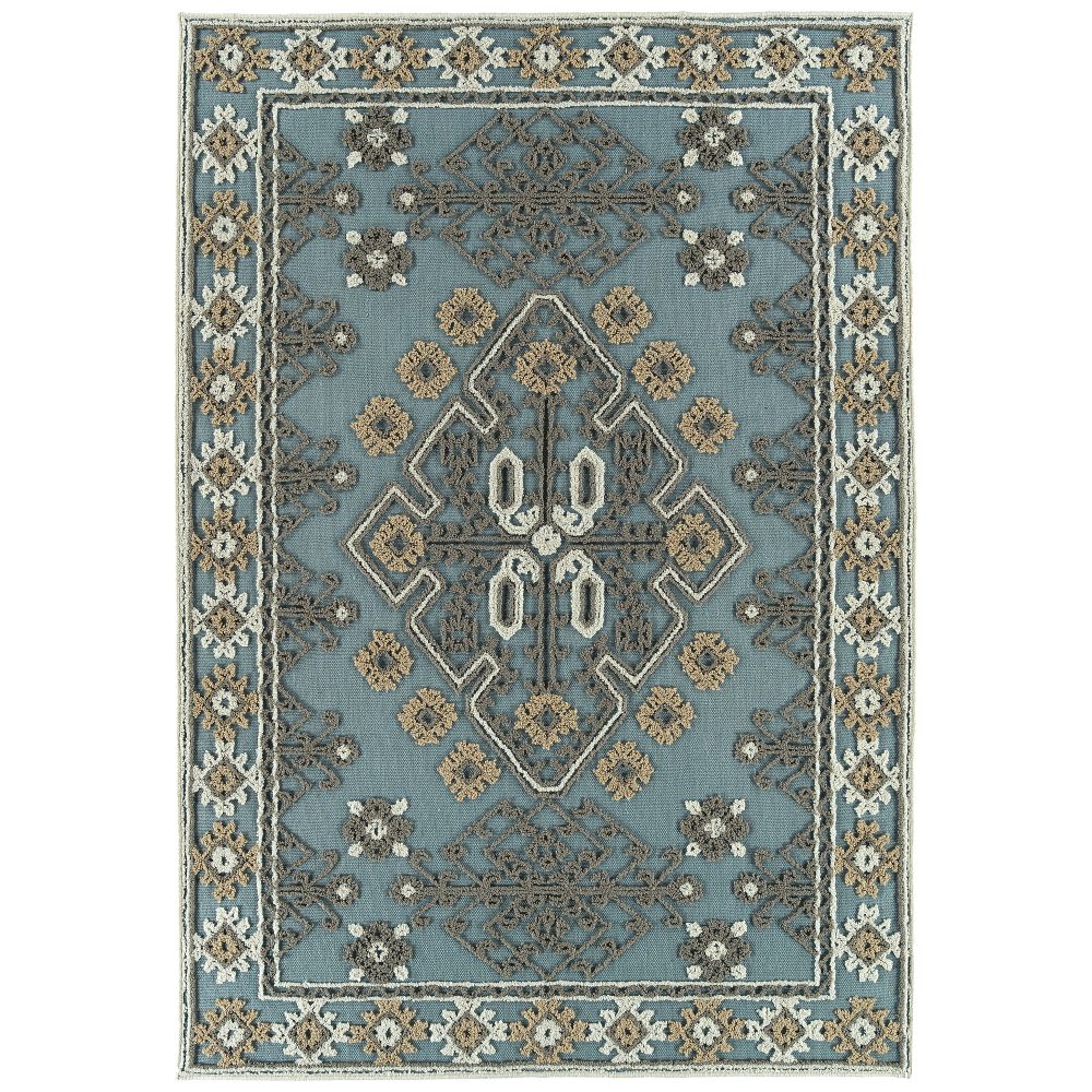 Kaleen Rugs TDW02-10 Warwick Collection denim 18" x 18" Square Residential Indoor Throw Rug