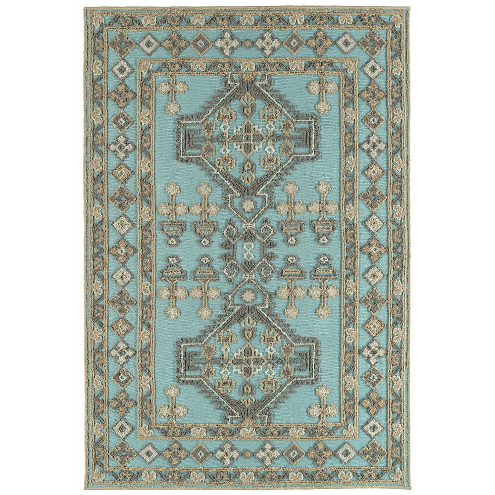 Kaleen Rugs TDW09-61 Warwick Collection Robins Egg 18" x 18" Square Residential Indoor Throw Rug