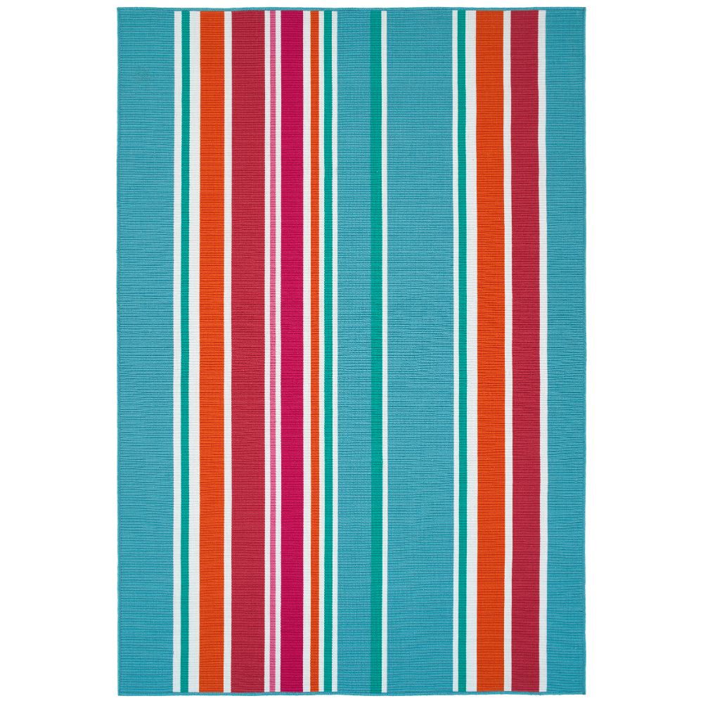 Kaleen Rugs VOA04-79 Voavah Collection 2 ft. X 3 ft. Rectangle Rug in Lt Blue/Orange/Coral/Pink/Teal/White/Lt Pink