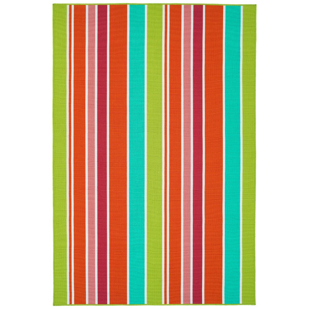 Kaleen Rugs VOA05-86 Voavah Collection 2 ft. X 3 ft. Rectangle Rug in Multi/Orange/Lime Green/Turquoise/Coral/Pink/Lt Pink/White