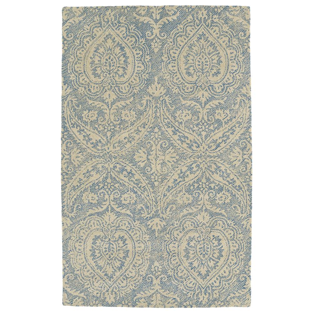 Kaleen Rugs WTR01-17 Weathered Collection 2 Ft x 6 Ft Runner Rug in Blue