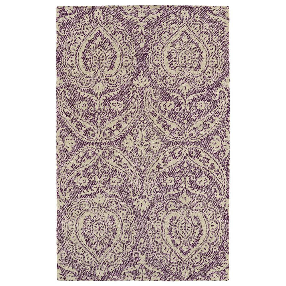 Kaleen Rugs WTR01-95 Weathered Collection 2 Ft x 6 Ft Runner Rug in Purple