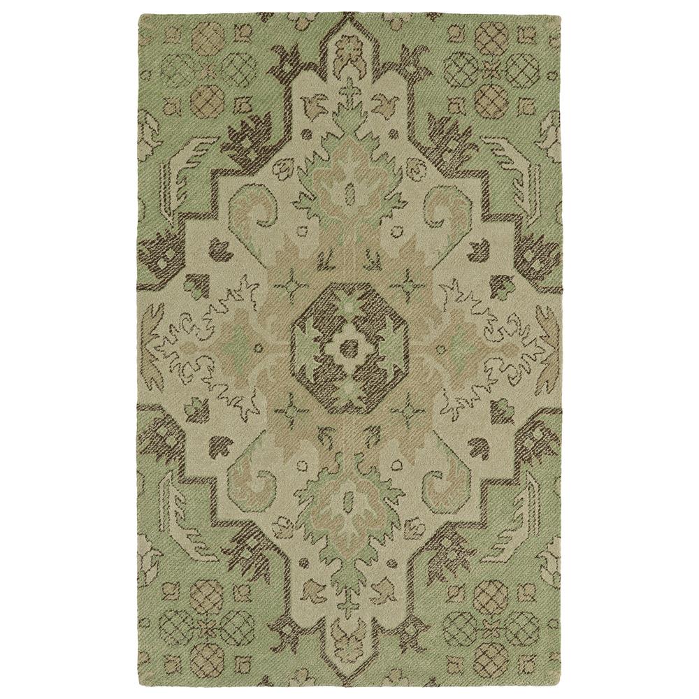 Kaleen Rugs WTR02-50 Weathered Collection 2 Ft x 6 Ft Runner Rug in Green