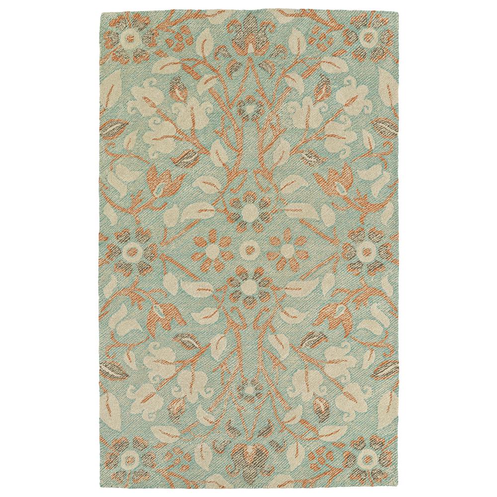 Kaleen Rugs WTR04-78 Weathered Collection 2 Ft x 3 Ft Rectangle Rug in Turquoise