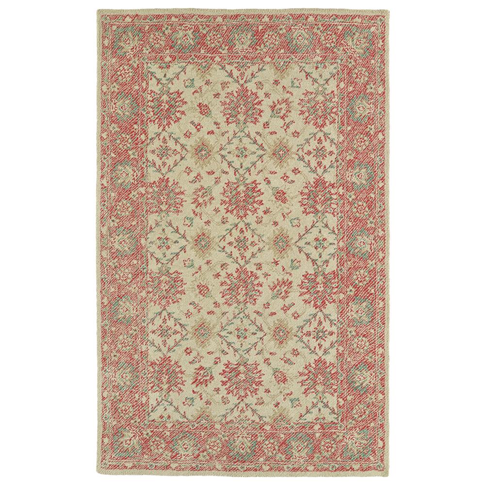 Kaleen Rugs WTR06-36 Weathered Collection 2 Ft x 6 Ft Runner Rug in Watermelon
