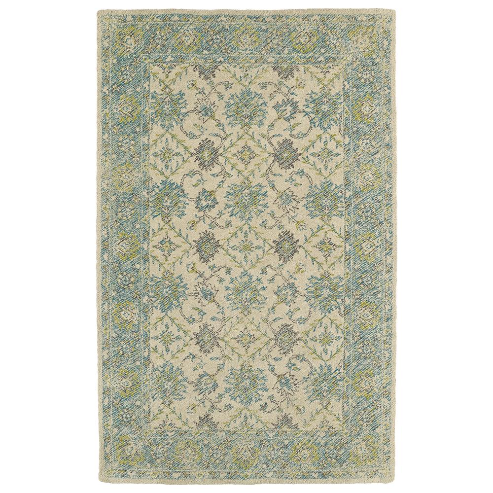 Kaleen Rugs WTR06-91 Weathered Collection 2 Ft x 6 Ft Runner Rug in Teal