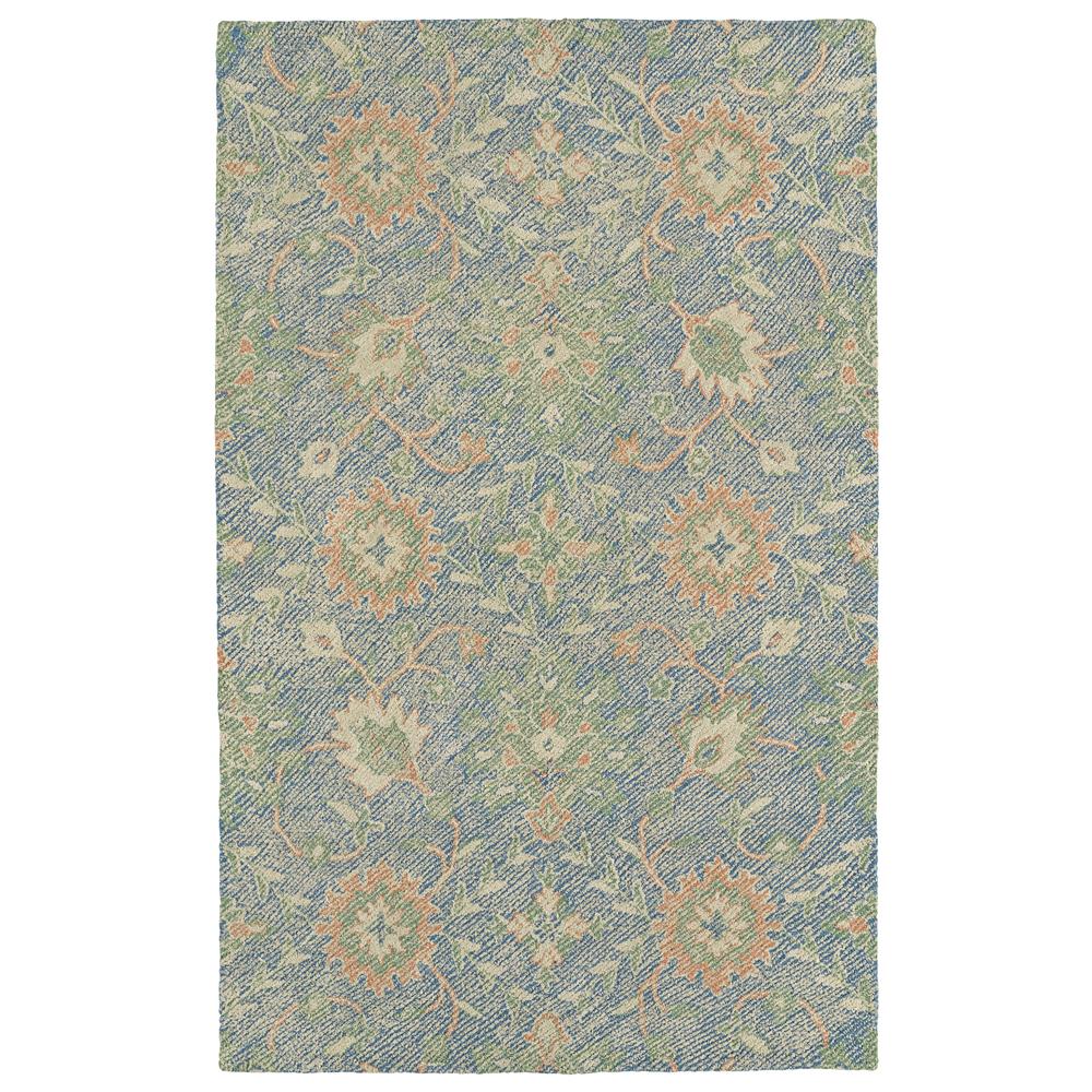 Kaleen Rugs WTR07-17 Weathered Collection 2 Ft x 6 Ft Runner Rug in Blue