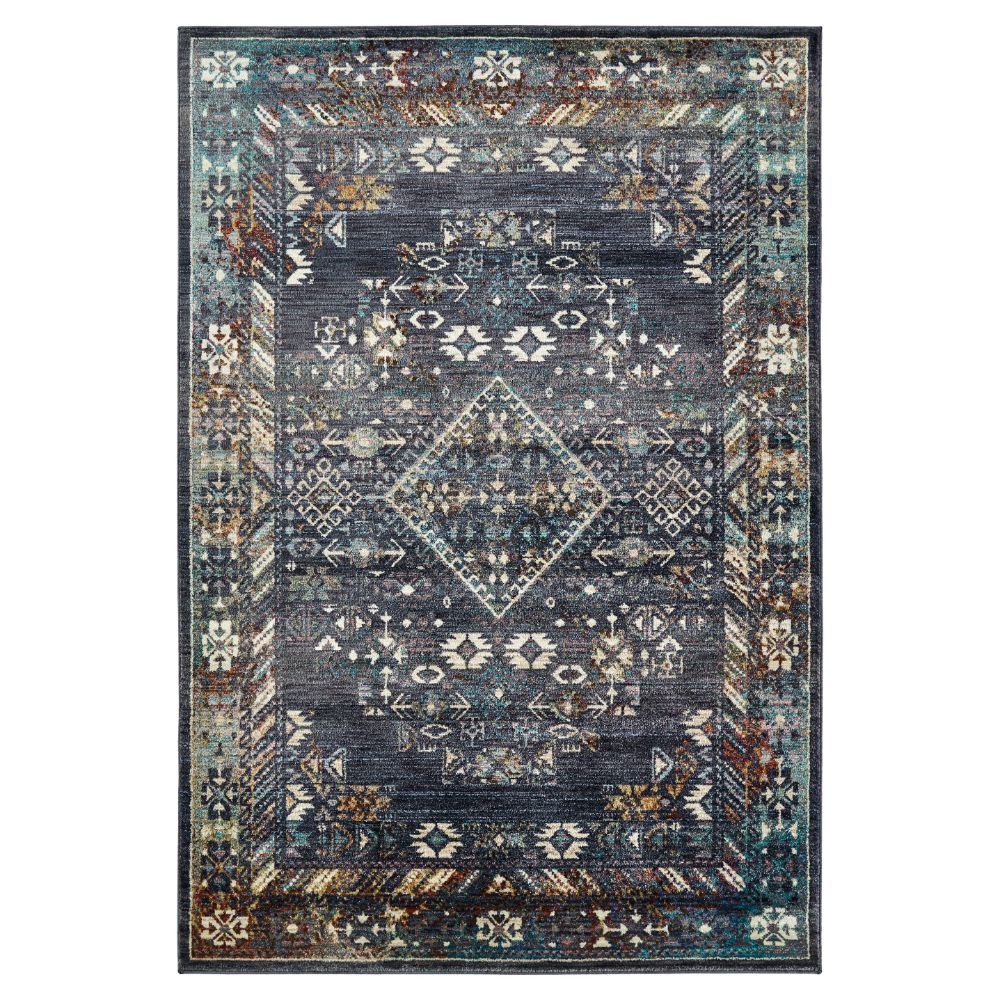 Kaleen Rugs WYN02-22 Wynnlow Collection 8 ft. 4 in. X 11 ft. 7 in. Rectangle Rug in Navy/Teal/Pink/Red/Gold/Ivory/Purple/Brown