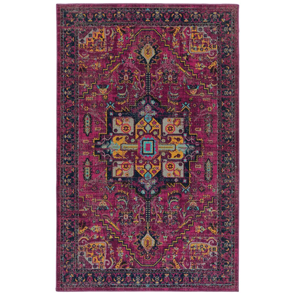 Kaleen Rugs ZUM01-92 Zuma Beach Collection 7 Ft 10 In x 10 Ft Rectangle Rug in Pink