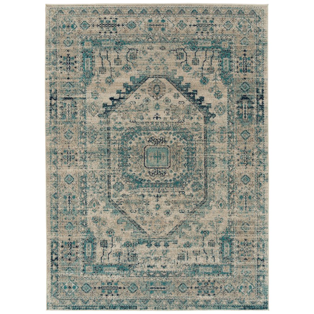 Kaleen Rugs ZUM10-78 Zuma Beach Collection 9 ft. 3 in. X 12 ft. Rectangle Rug in Turquoise/Blue/Lt Blue/Navy