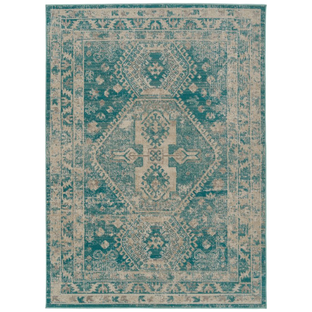Kaleen Rugs ZUM12-78 Zuma Beach Collection 3 ft. 11 in. X 5 ft. 3 in. Rectangle Rug in Turquoise/Sand/Beige