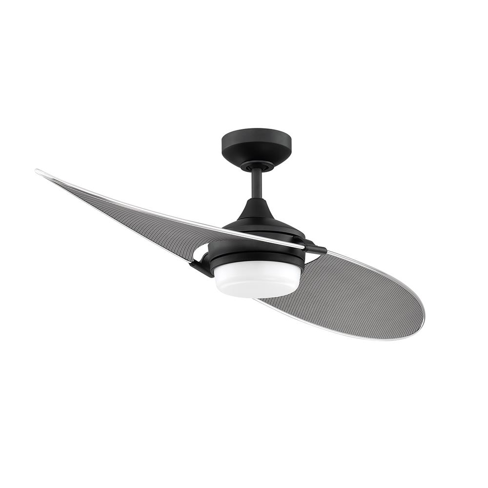 Kendal Lighting AC22852-BLK/CF Tango 52 In. Led Black Dc Motor Ceiling Fan With Watergraphix Blades