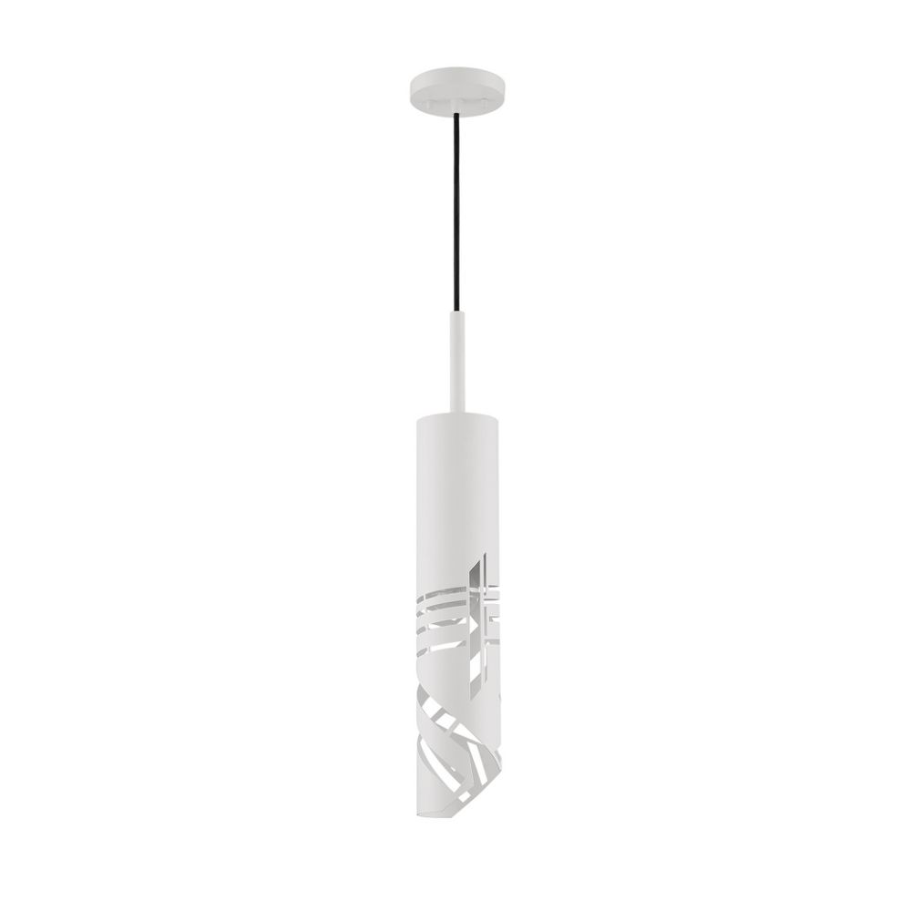Kendal Lighting PF261-WH Knoll 1-light Satin White Pendant in White