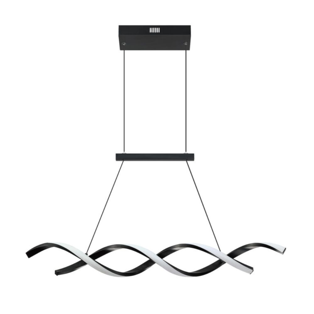 Kendal Lighting PF307-BLK TWIST 32 in. Dual Helix LED Pendant in a Black finish