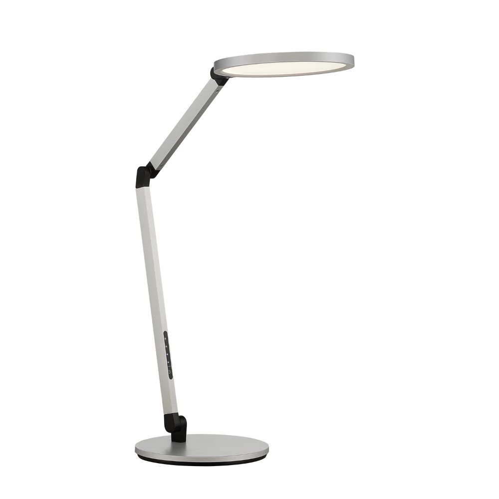 Kendal Lighting PTL5019-SV/BLK LUMENS Silver & Black LED Desk Lamp