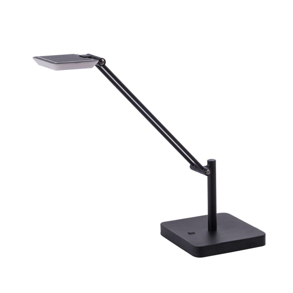 Kendal Lighting PTL5020-BLK IBIZA LED Desk Lamp in a Black finish with USB Port