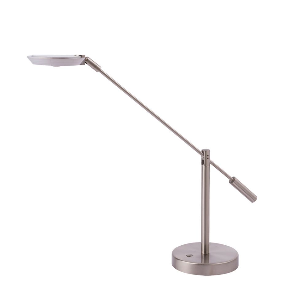 Kendal Lighting PTL5021-SN IGGY LED Desk Lamp in a Satin Nickel finish 