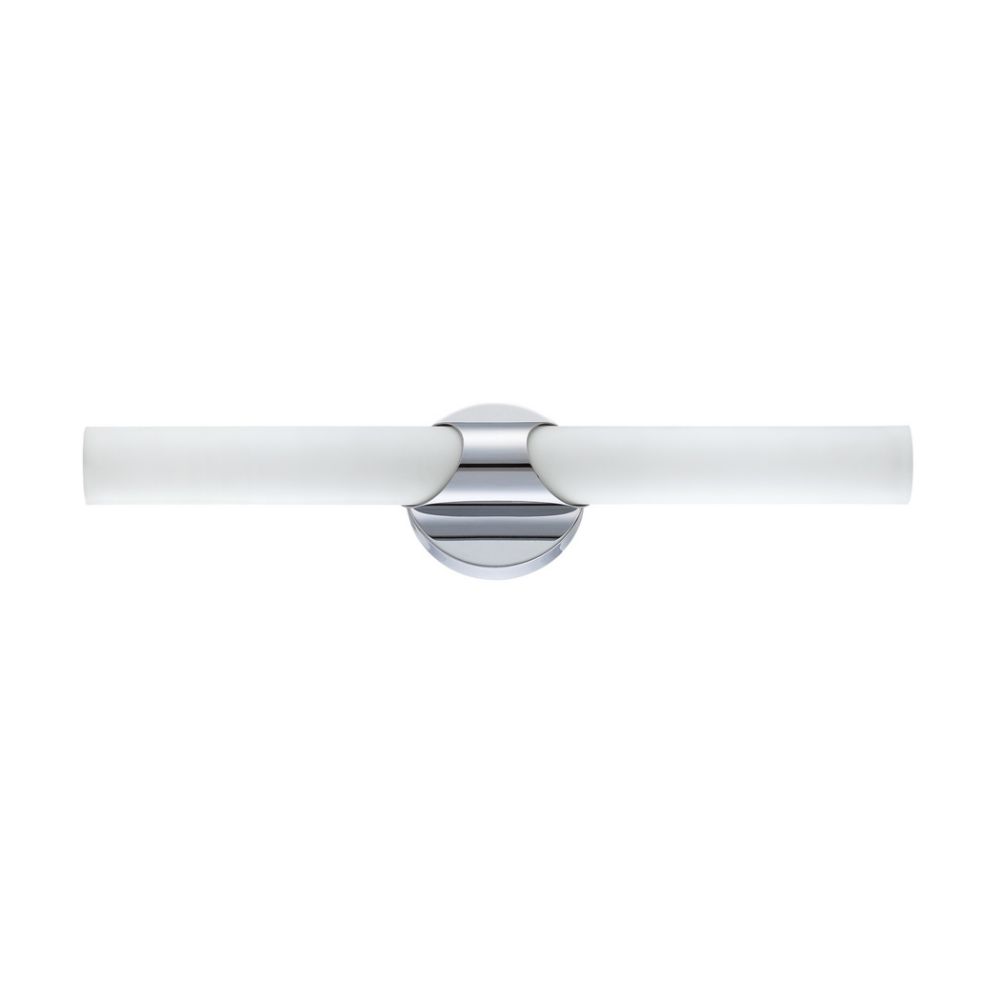 Kendal Lighting VF3800-2L-CH Alina Vanity Series in Chrome with Cylindrical Gloss White Glass