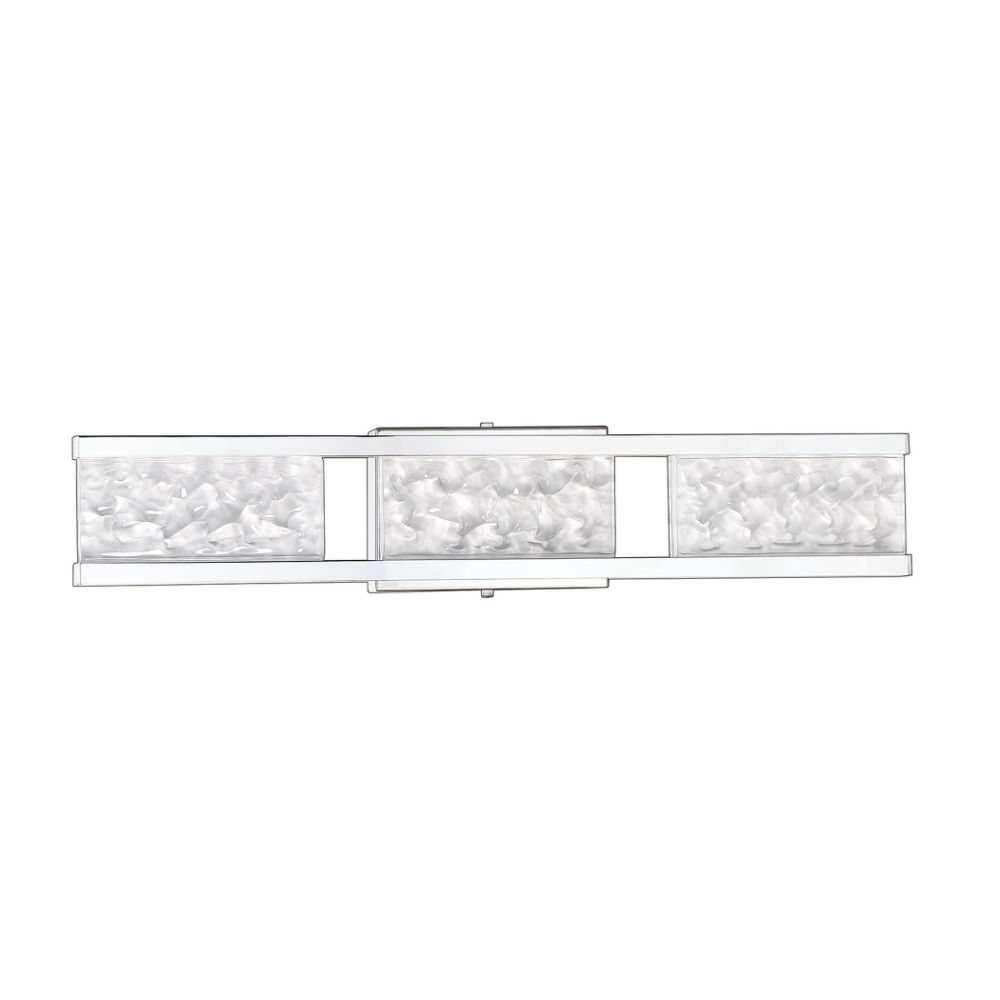 Kendal Lighting VF9903-2CH CALLAVIO 3-Light-LED Chrome Vanity Light with Glass style #2