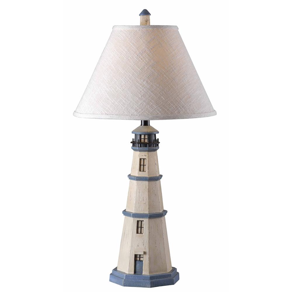 Kenroy Home 20140AW Nantucket Table Lamp in Antique White Finish
