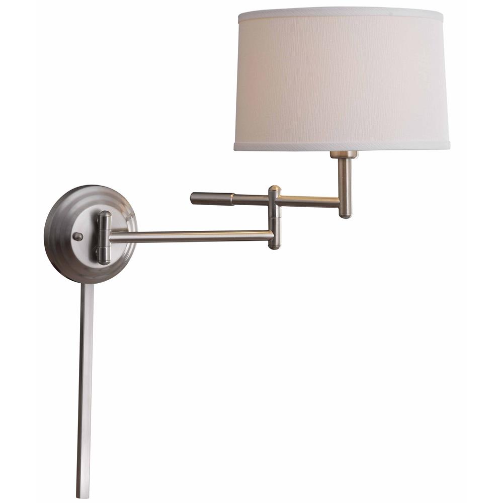 Kenroy Home 20942BS Theta Wall Swing Arm Lamp in Brushed Steel Finish