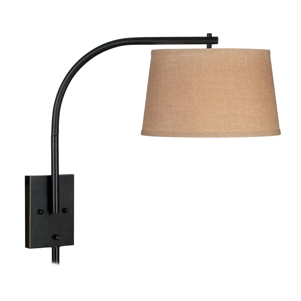 Kenroy Home 20950ORB Sweep Wall Swing Arm Lamp in Oil Rubbed Bronze Finish