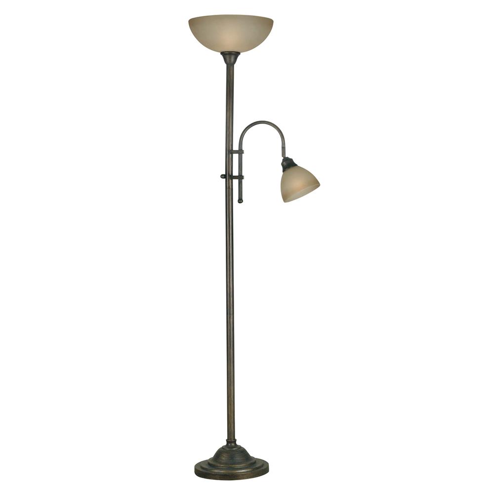 Kenroy Home 20995BH Callahan Torchiere in Bronze Heritage Finish