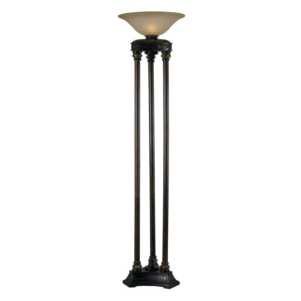 Kenroy Home 32066ORB Colossus 3 Pole Torchiere in Oil Rubbed Bronze Finish w/ Marble Finished Accent