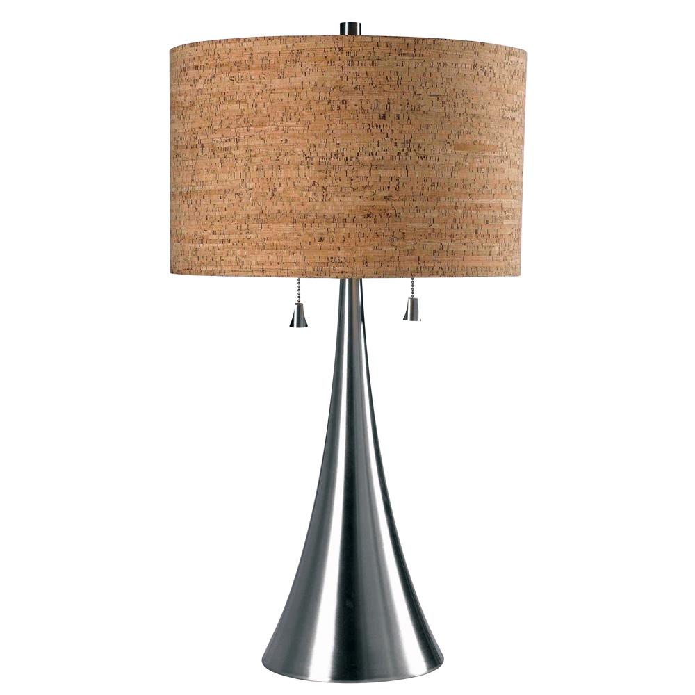 Kenroy Home 32092BS Bulletin Table Lamp in Brushed Steel Finish