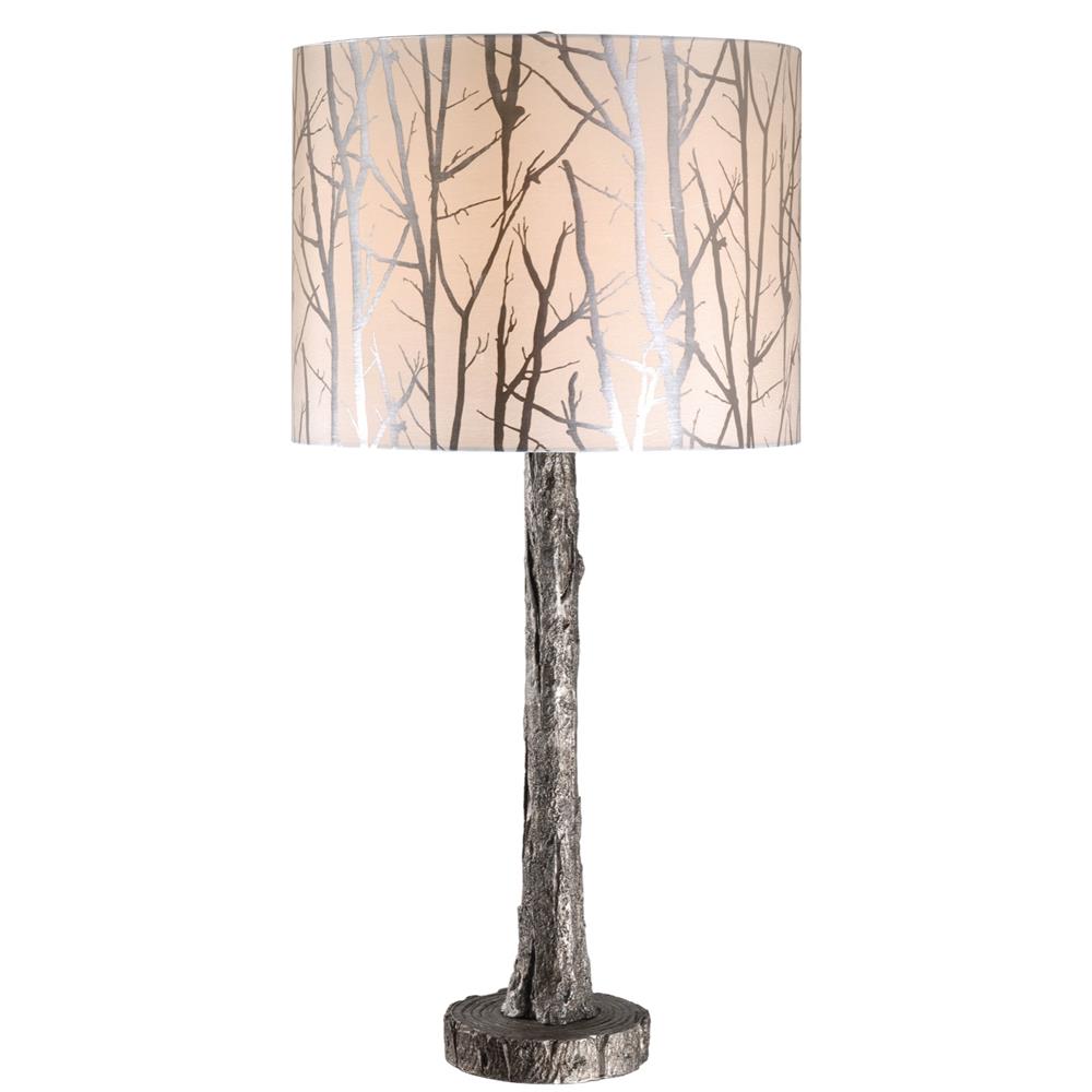 Kenroy Home 32656ASIL Fleetwood Table Lamp in Antique Silver Finish