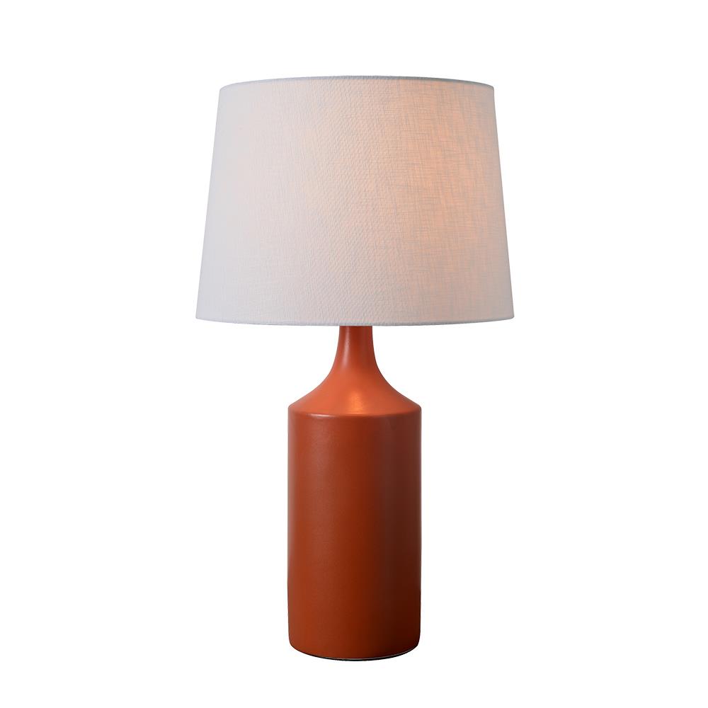 Kenroy Home 33159ORNG Crayon Table Lamp in Matte Orange Ceramic