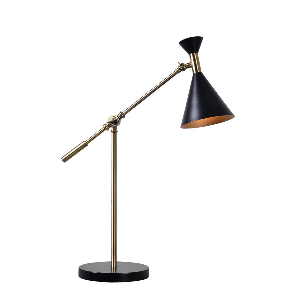 Kenroy Home 33165BL Arne Desk Lamp in Black and Antique Brass
