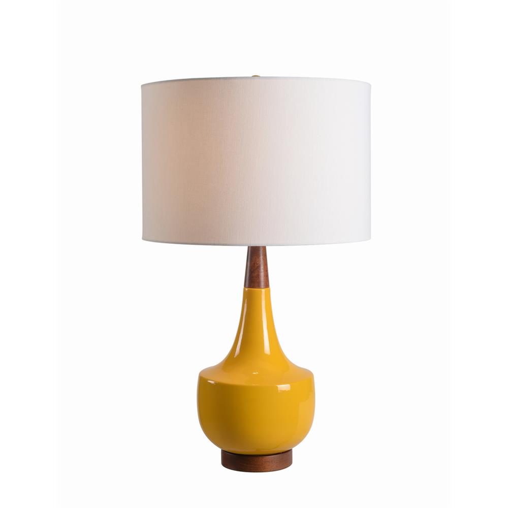 Kenroy Home 33181YLW Tessa Table Lamp in Mustard Ceramic Finish