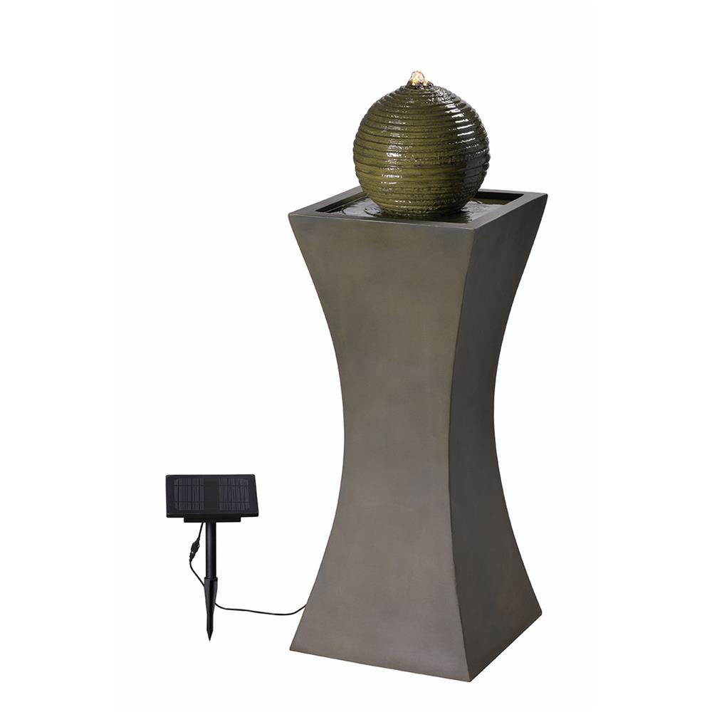 Kenroy Home 51014MS Bubble Outdoor Solar Fountain in Moss Stone Finish