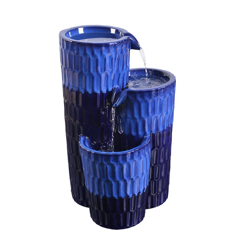 Kenroy Home 51078CB Nueva Tiered Fountain in Cobalt