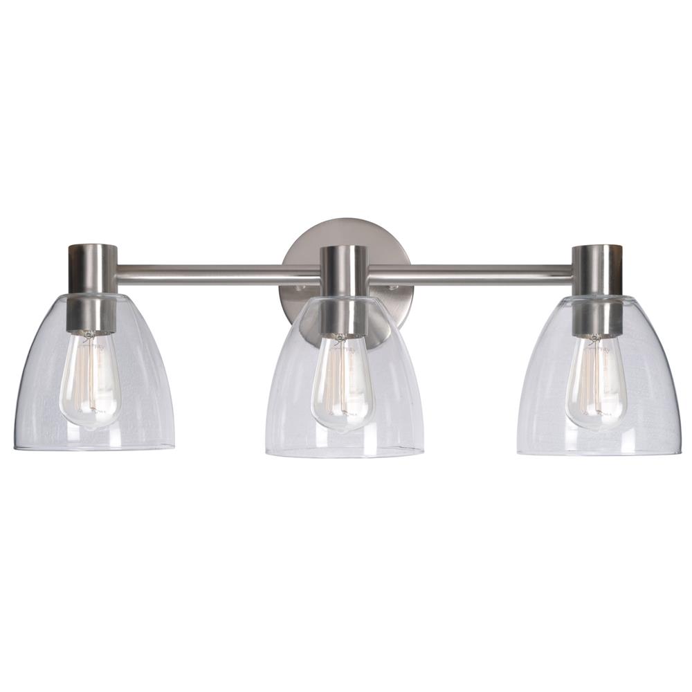 92093bs - Kenroy 92093bs Edis 3 Light Vanity In Steel - Goinglighting