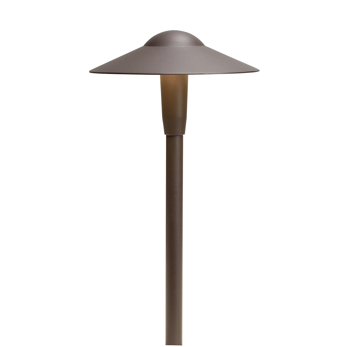 Kichler 15811AZT27R LED Dome Path Light - Short in Textured Architectural Bronze