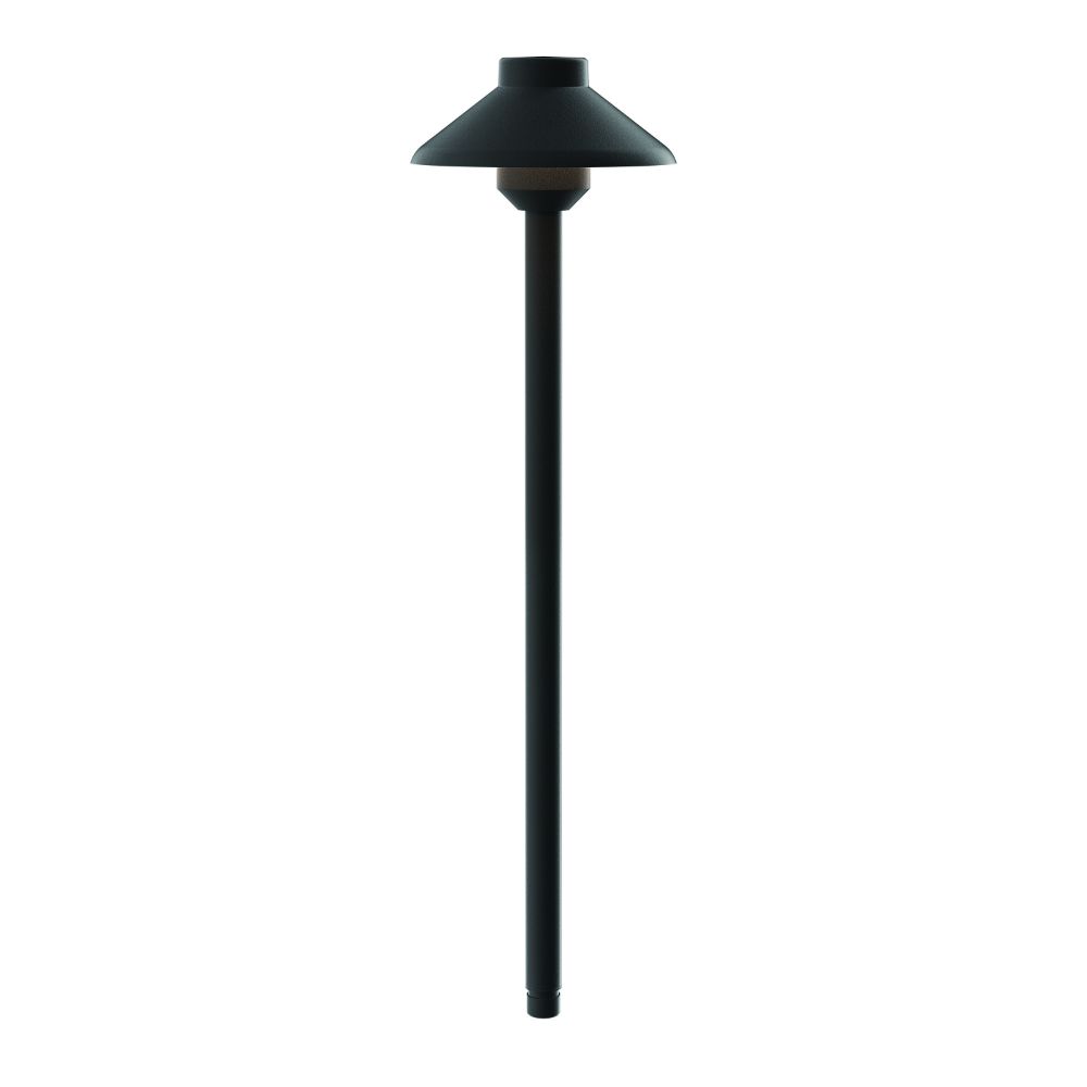 Kichler 15820BKT30 Stepped Dome LED Path in Black Textured