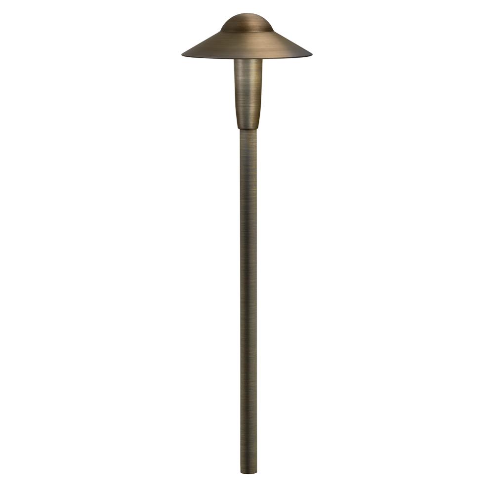 Kichler 15870CBR27 CBR LED Integrated Small Dome LED Path Light in Centennial Brass