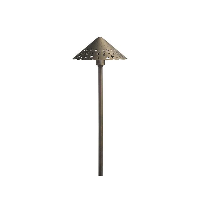 Kichler 15871CBR27 CBR LED Integrated Hammered Roof LED Path Light in Centennial Brass