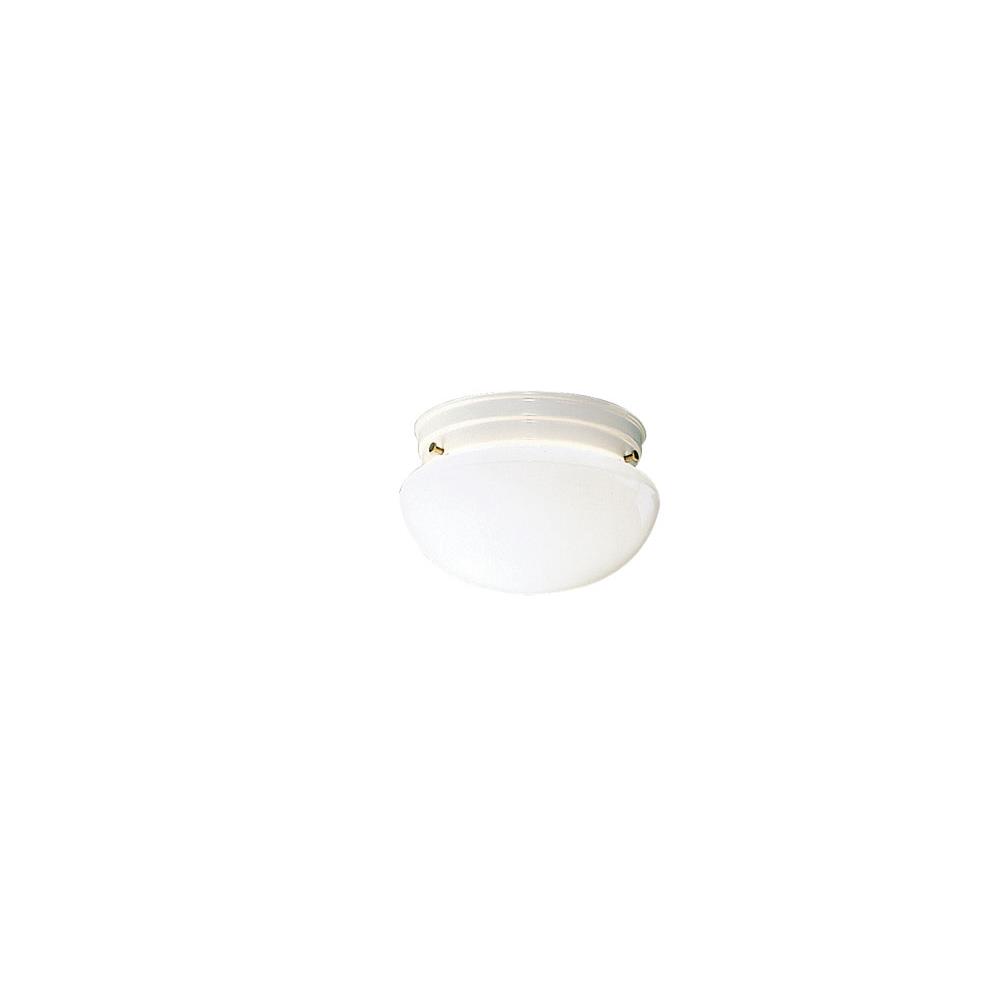 Kichler 206WH Ceiling Space 7.5" 1 Light Flush Mount with White Globe in White