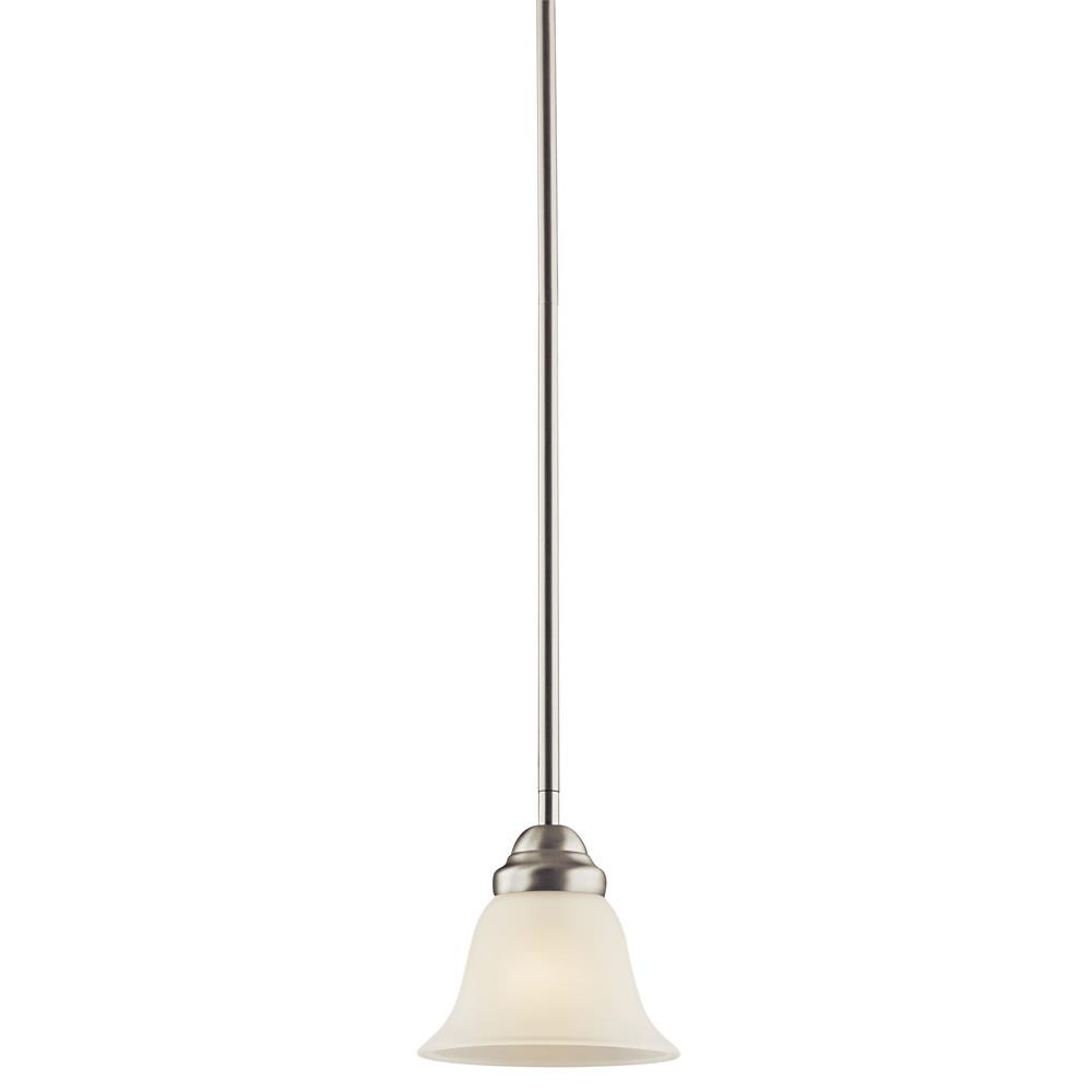 Kichler 2693NI Wynberg 6" 1 Light Mini Pendant with Satin Etched Glass in Brushed Nickel