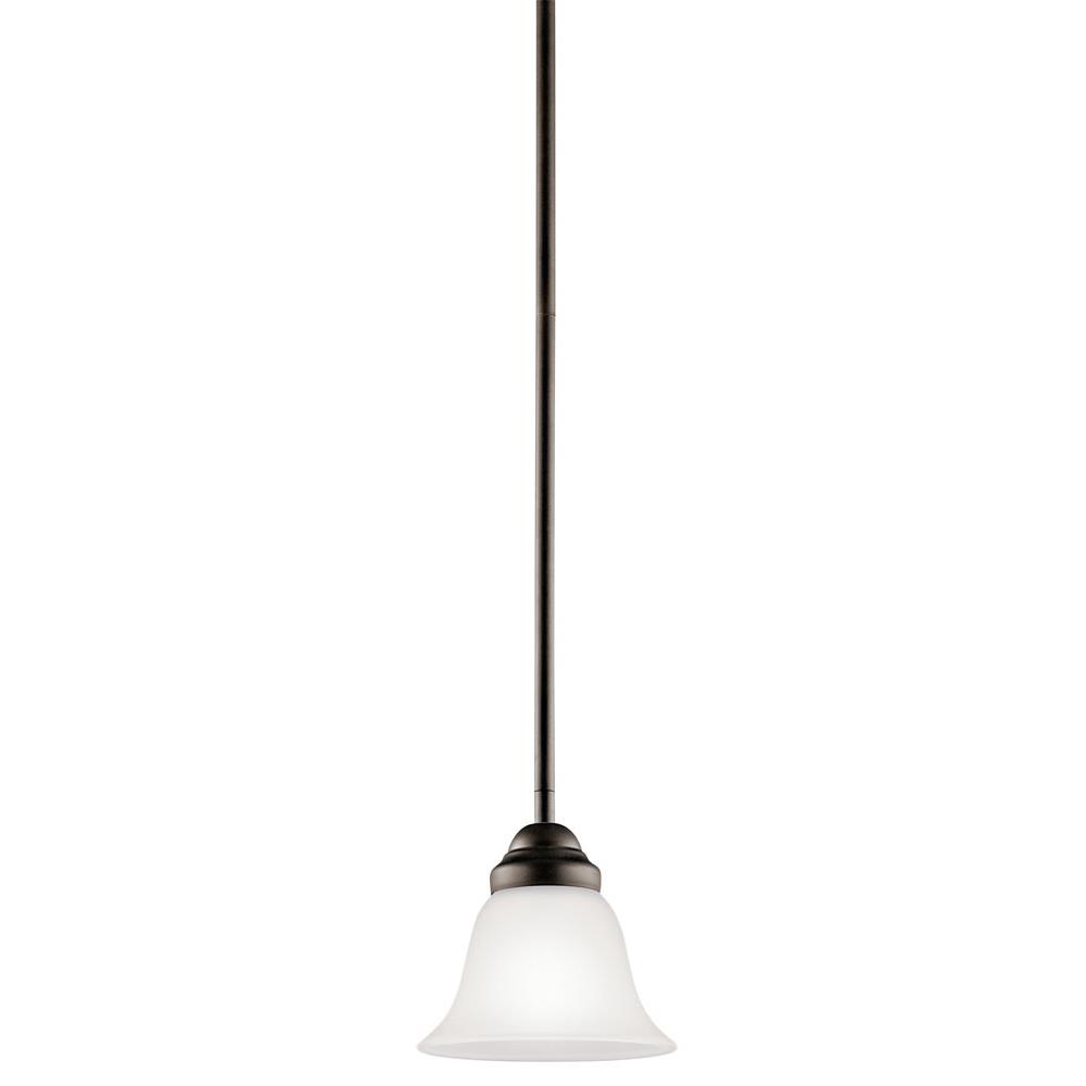 Kichler 2693OZ Wynberg 6" 1 Light Mini Pendant with Satin Etched Glass in Olde Bronze®