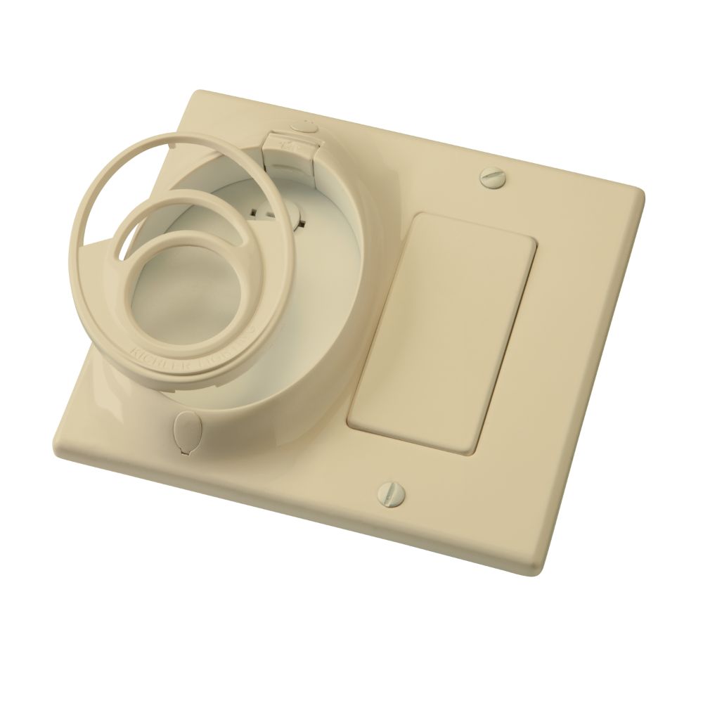 Kichler DECORATIVE FANS 370011IV Dual Gang CoolTouch Wall Plate in Ivory (Not Painted)