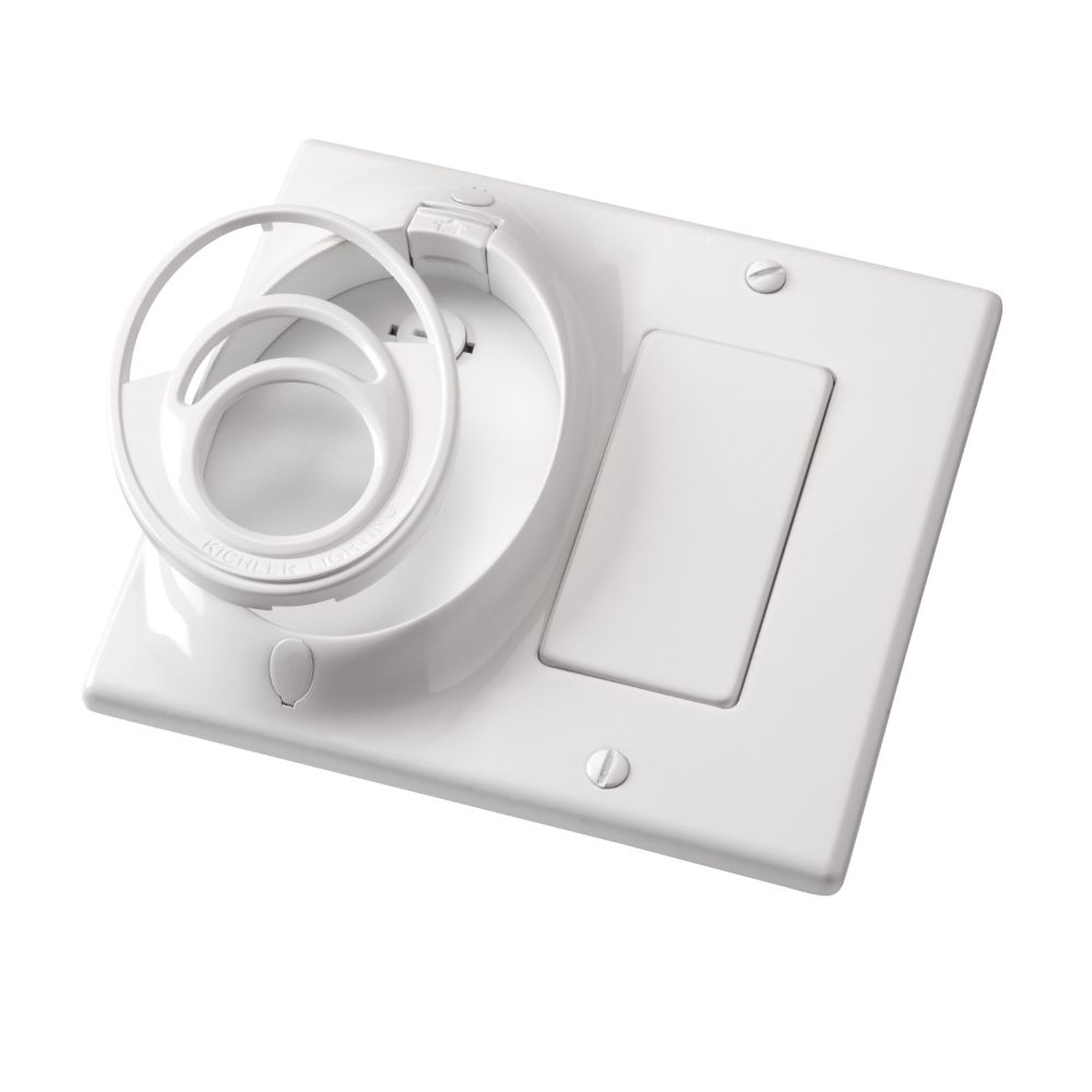 Kichler DECORATIVE FANS 370011WH Dual Gang CoolTouch Wall Plate in White Material (Not Painted)