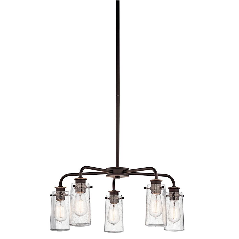 Kichler 43058OZ Braelyn 11.25" 5 Light Chandelier with Clear Seeded Glass Olde Bronze®