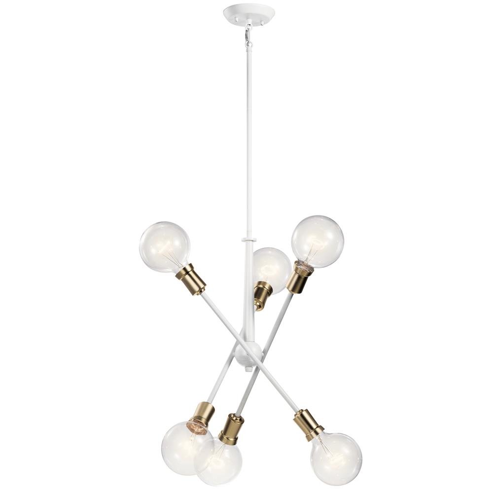 Kichler 43095WH Armstrong White 6 Bulb Chandelier